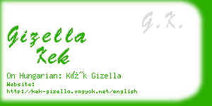 gizella kek business card